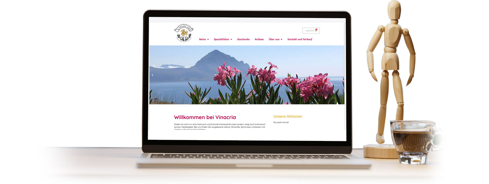Website und Wein-E-Shop Vinacria GmbH, Aarau