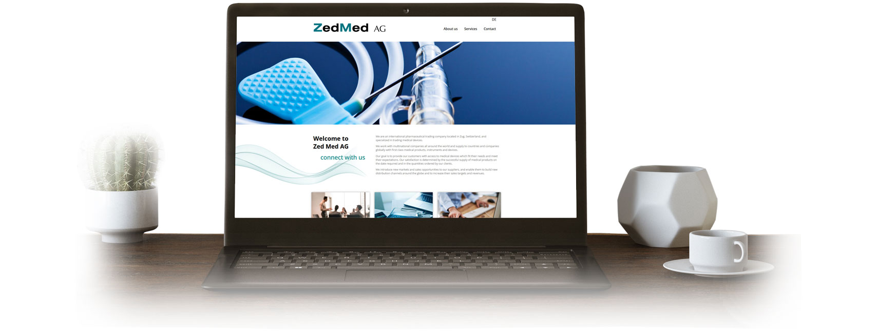 Website ZedMed AG, Zug